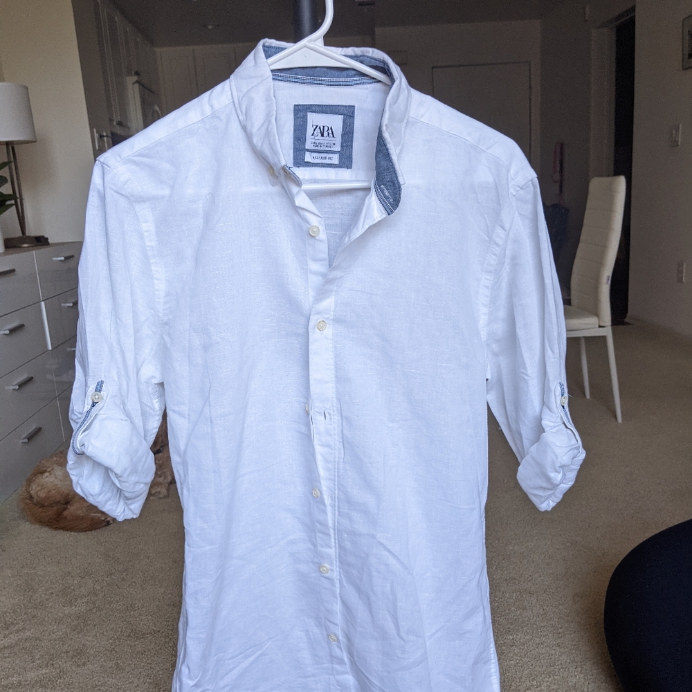 Zara linen dress shirt